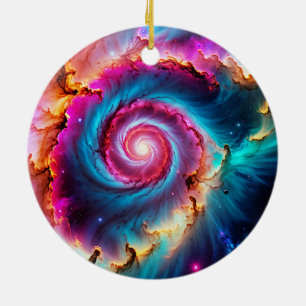 “Astralis” - Nebel und Galaxien Keramik Ornament