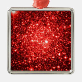 astralischer Glitzer Rot Silbernes Ornament
