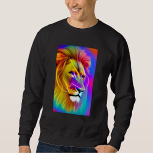 Astrallöwe psychedelisch kosmisch trippig sweatshirt