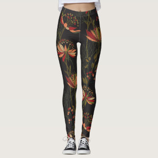 Astrantia Blume: Vintages Blumengewebe. Leggings