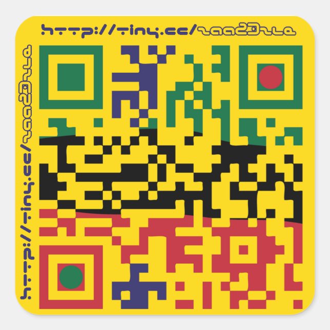 astrastudios QRcode Quadratischer Aufkleber (Vorderseite)