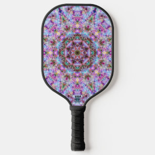 Astrid - Pastellrosa und violett psychedelisches M Pickleball Schläger