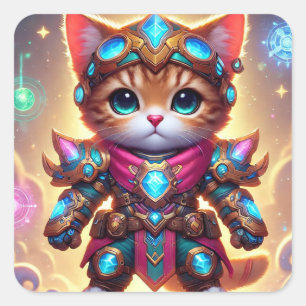 Astrid the Mystic Defender Quadratischer Aufkleber