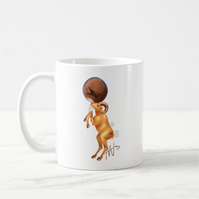Astro Aries Mars Zodiac Kaffeetasse (Links)