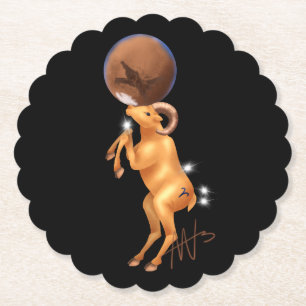 Astro Aries Mars Zodiac Untersetzer