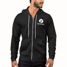 Astro Black und White Zip Hoodie