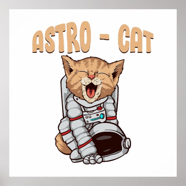 Astro Cat Poster (Vorne)