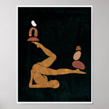 Astro Celestial Gold Yoga Göttin Balance Kunst