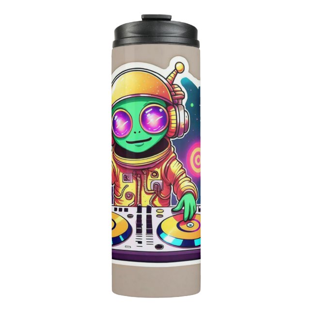 "Astro-DJ Adventure" Thermosbecher (Vorderseite)