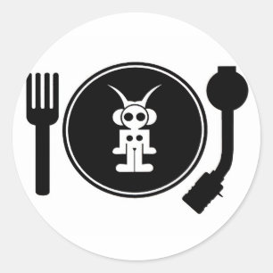 Astro-DJ Runder Aufkleber