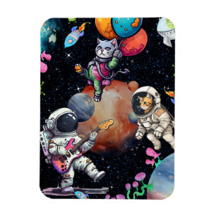Astro-meow im Universum Flexibles Foto-Magnet Magnet