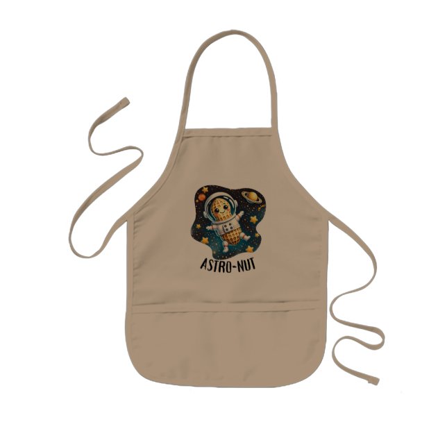 Astro-Nut Peanut, Astronaut Pun |  Kinderschürze (Vorne)