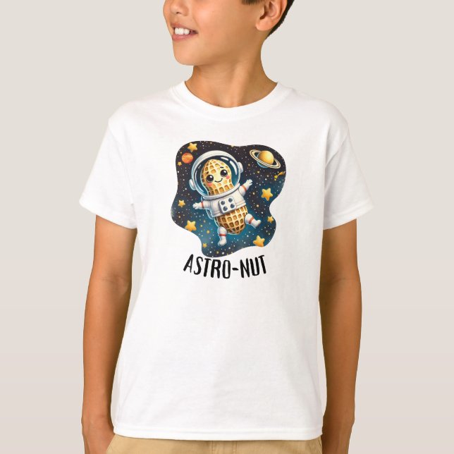 Astro-Nut Peanut, Astronaut Pun |  T-Shirt (Vorderseite)