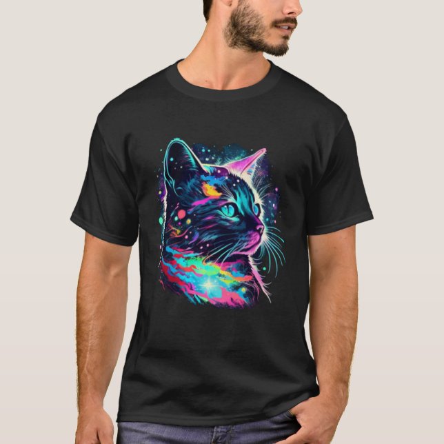 Astro Regenbogenkatze T-Shirt (Vorderseite)