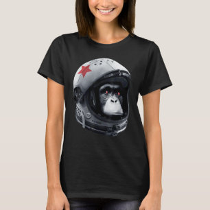 Astro-Schimpanse-Astronaut-Space-Galaxie-Helm-Affe T-Shirt