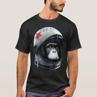 Astro-Schimpanse-Astronaut-Space-Galaxie-Helm-Affe T-Shirt