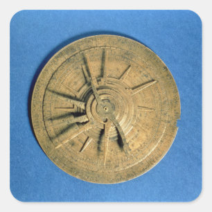 Astrolabe für Rechenhoroskope, europäisch Quadratischer Aufkleber
