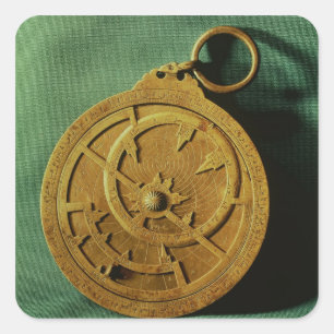 Astrolabe (Kupfer) Quadratischer Aufkleber