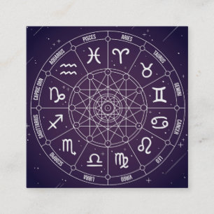 Astrologe-AstrologieDienstleistungen lila Quadratische Visitenkarte