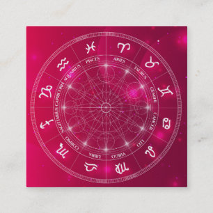 Astrologe-AstrologieDienstleistungsrosa Quadratische Visitenkarte