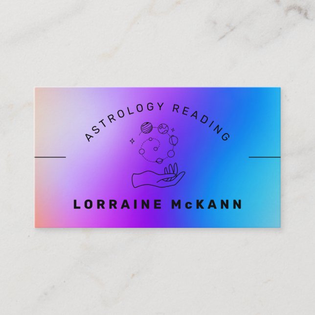 ASTROLOGER Astrologie Lesen AURA Visitenkarte (Vorderseite)