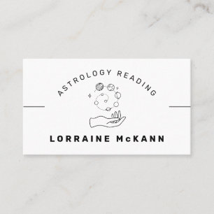 Astrologer Business Card: Minimalistische Astrolog Visitenkarte