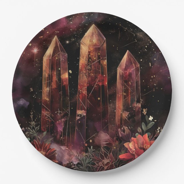 Astrologie Amethyst Konstellation Kosmisch Pappteller (Vorderseite)