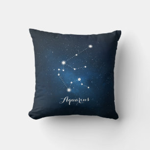 Astrologie Blauer Nebel Aquarius Zodiac Zeichen Kissen