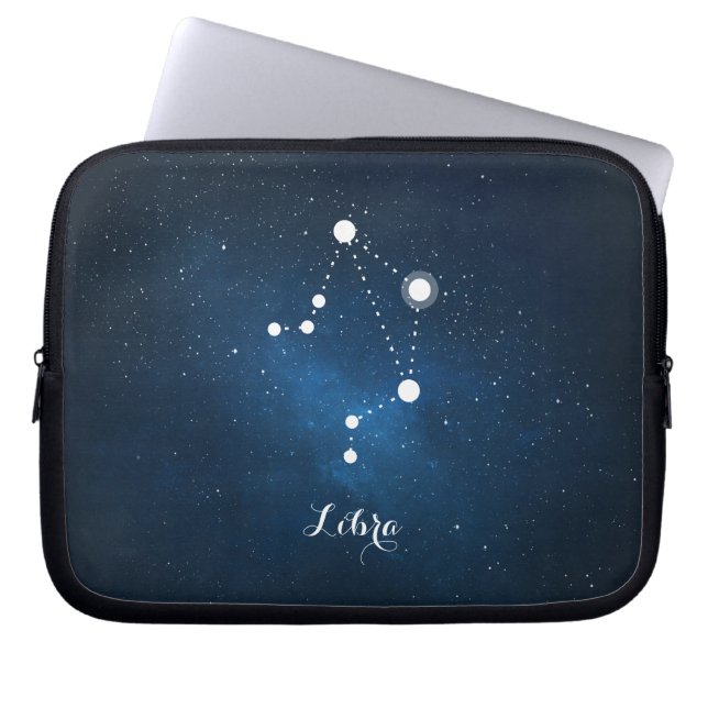 Astrologie Blauer Nebel Libra Zodiac Zeichen Laptopschutzhülle (Vorderseite)