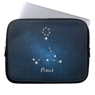 Astrologie Blauer Nebel Pisces Zodiac-Zeichen Laptopschutzhülle