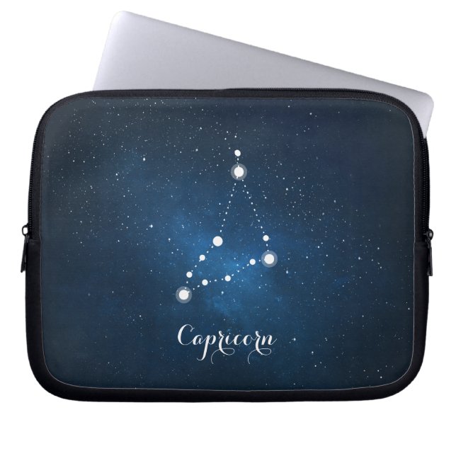 Astrologie Blauer Nebel Steinbock Laptopschutzhülle (Vorderseite)