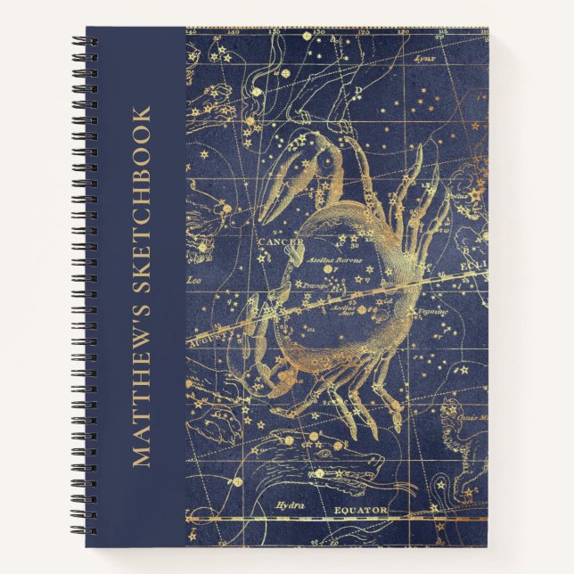Astrologie Cancer Horoscope Livre de croquis avec  (Devant)