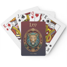 Astrologie Cartes de Jeu - Lion Zodiaque