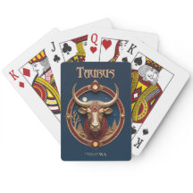 Astrologie Cartes de Jeu - Taurus Symbole Zodiaque