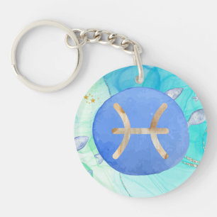 Astrologie des Poissons Zodiac Porte - clé - Charm