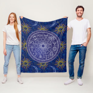 Astrologie Diagramm Fleece Blanket
