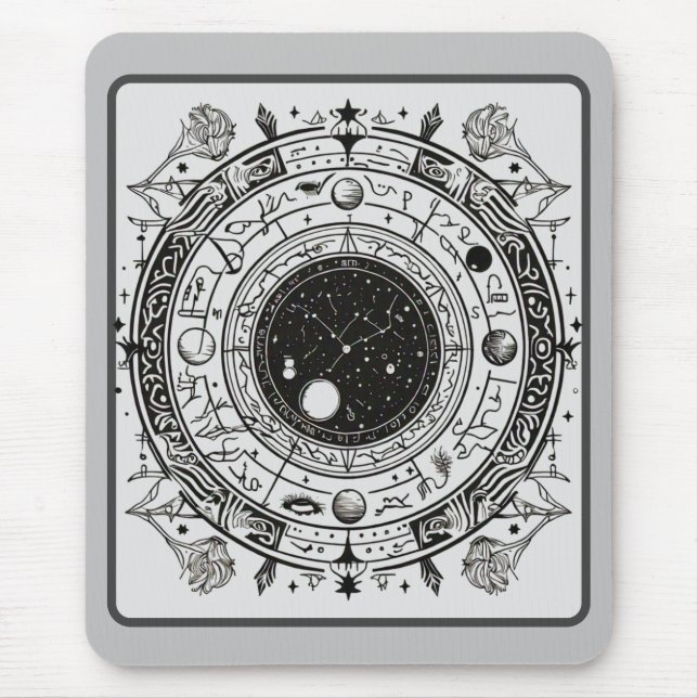 Astrologie enthüllt: Himmelsmuster und Zeichen Mousepad (Vorne)