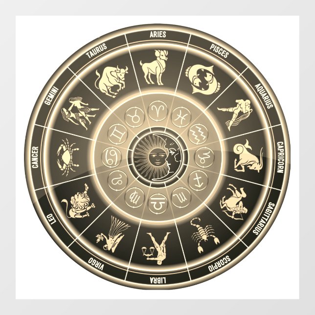 Astrologie Fensteraufkleber (Blatt)