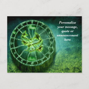 Astrologie Fisces Horoskop Personalize-Nachricht Ankündigungspostkarte