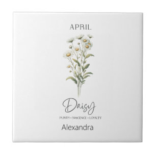 Astrologie Geburtsmonat April Blume Daisy Fliese