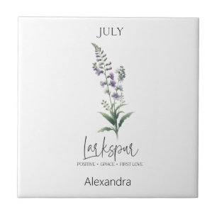 Astrologie Geburtsmonat Juli   Blume Larkspur Fliese