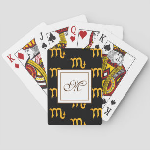 Astrologie Golden Scorpio Signature Monogram Spielkarten