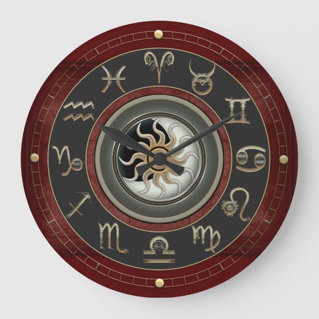 Astrologie Große Wanduhr (Vorderseite)