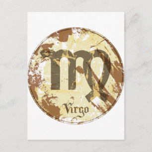 Astrologie Grunge Virgo Postkarte