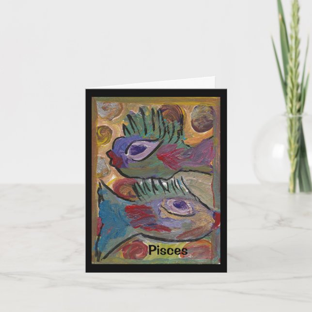 Astrologie Horoskop Pisces Karte (Vorderseite)