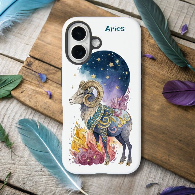 Astrologie Infustierte Aries Zodiac iPhone 16 Hülle (Von Creator hochgeladen)