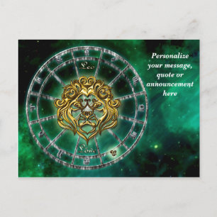 Astrologie Leo Lion Horoskop Personalisierte Nachr Ankündigungspostkarte