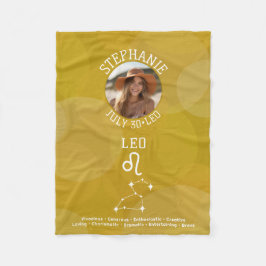 Astrologie Leo Zodiac Sign Foto Custom Geburtstag Fleecedecke