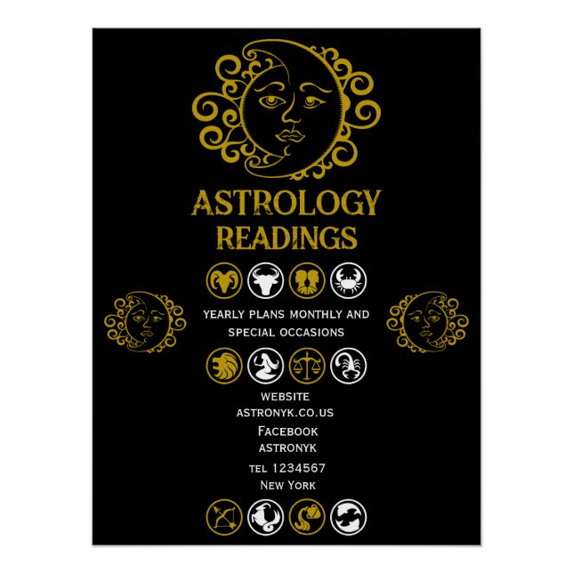 Astrologie-Lesung Poster (Vorderseite)