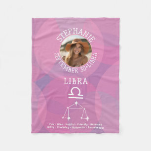 Astrologie Libra Zodiac Signa Foto Custom Geburtsd Fleecedecke